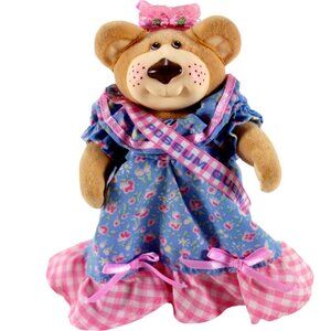 Vintage 1988 Furskins Selma Jean Possum Queen Jointed Flocked‎ Animal Figure 5"